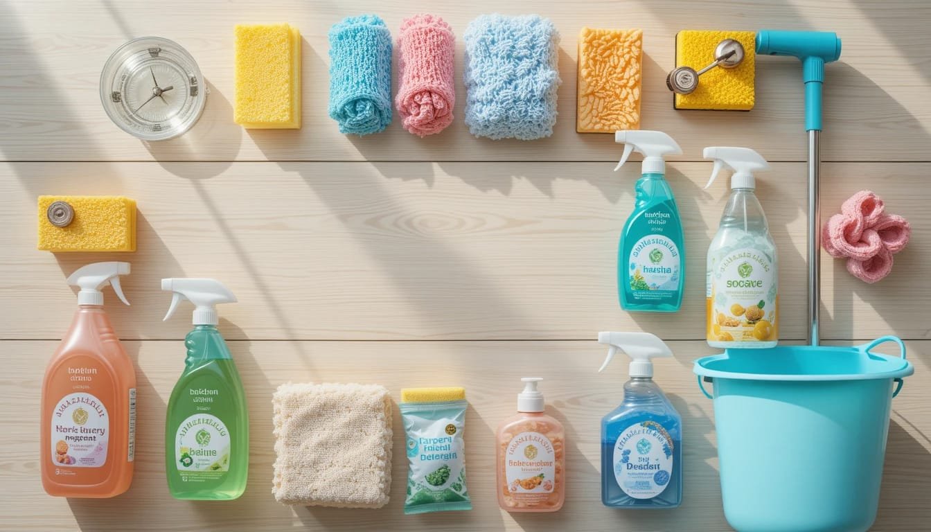 kit de limpeza para casa